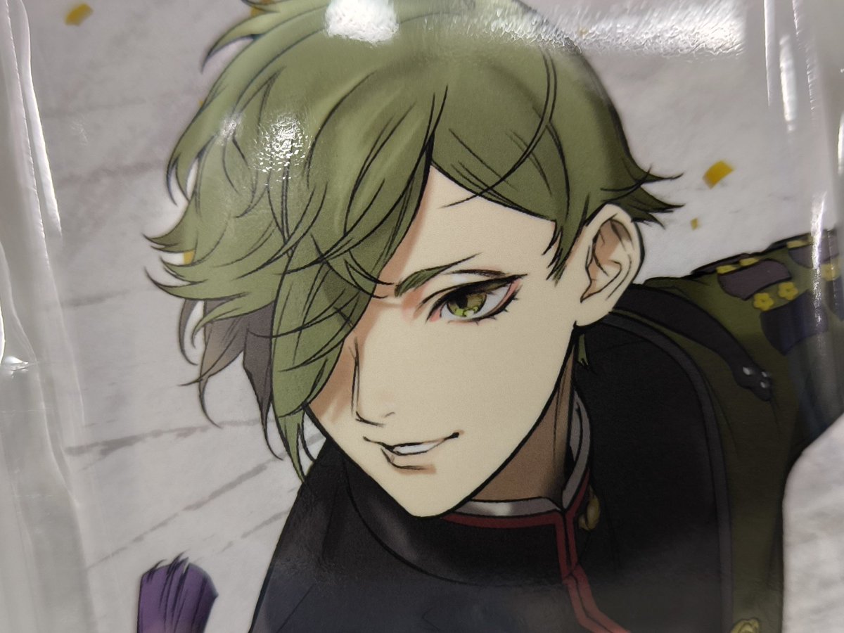 入荷情報】 刀剣乱舞 とうらぶ スクエア缶バッジ 五周年記念祝画 鶯丸