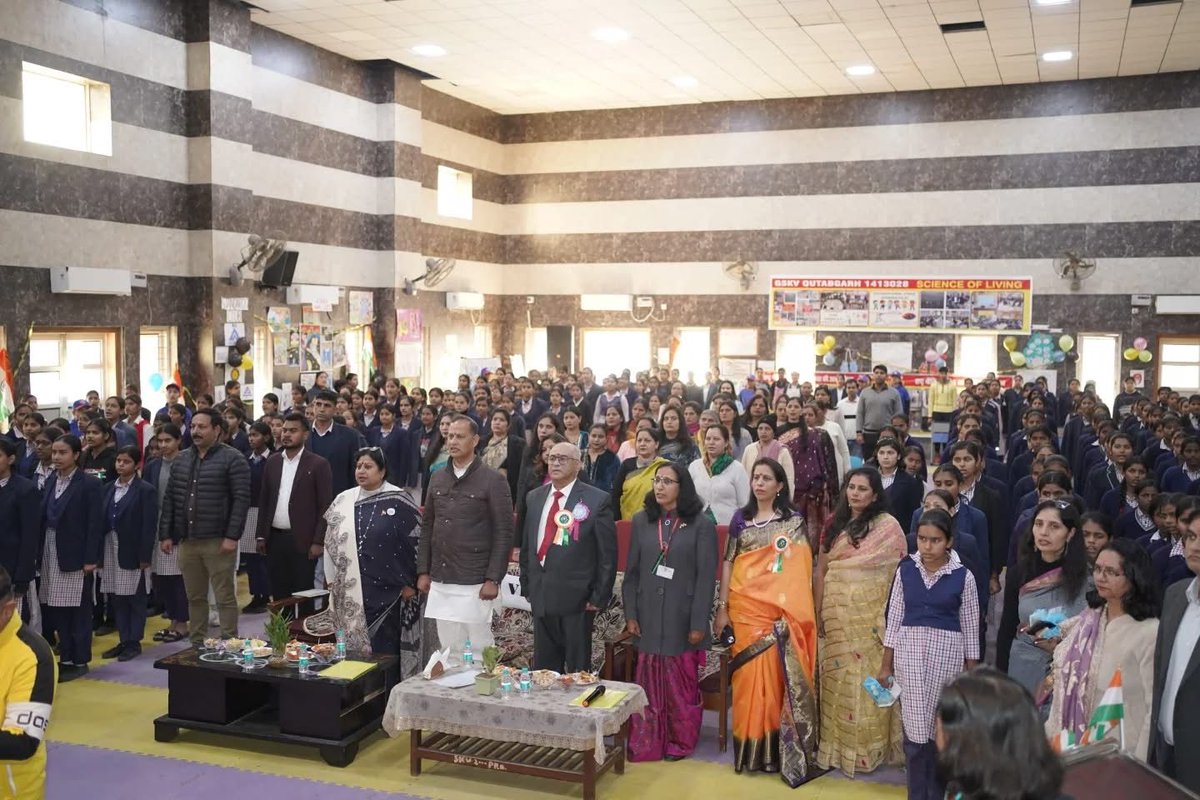QutabgarhSkv's tweet photo. Annual Day celebrated on 24/01/26 at our school, graced by Chief Guest Mr. Kuldeep Singh, DDE Zone, and Hon’ble Cabinet Minister Shri Ravinder Indraj Singh✨
@Amardeepdabasa @Dir_Education @princypandit https://t.co/IaJXRhQhwu