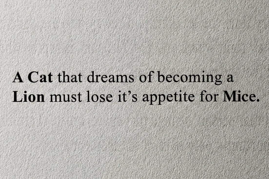 StevenBartlett's tweet photo. This quote about cats, mice and lions has been living rent free in my head for two weeks...

A smart person's biggest risk isn't failing, it's being successful at the wrong things.

There is a version of slow motion failure that feels like success; staying busy with stuff you can do with your eyes closed, achieving small goals, being so full of easy wins that you have no appetite left for bigger ones.

One thing I've noticed after hundreds of interviews is that the best founders are unusually good at saying no to mice. Easy revenue. Low hanging fruit. Tempting side quests.

They've figured out something that takes most people years to learn: the cost of an easy win is non-obvious.

One distraction won't change your trajectory. The problem is they arrive one at a time - each one too small to refuse, each one quick enough to give you a dopamine hit of progress.

A few hits is all it takes to develop a preference for them. And that preference will change your trajectory.

Most people don't miss the big prizes because they weren't capable - they miss them because they couldn't give up their addiction to small ones.