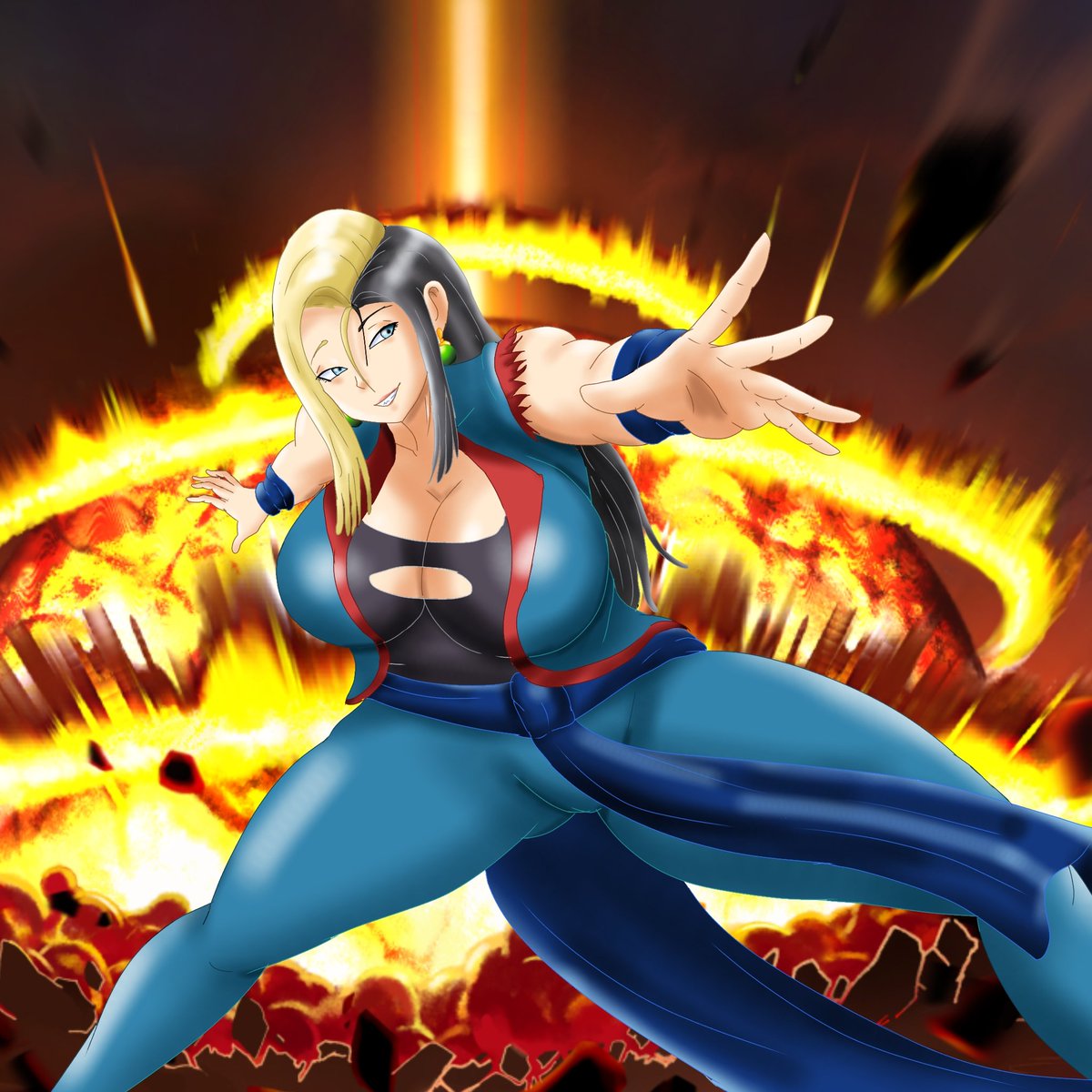 Fusion of Android 18 and Chichi 
#DragonBallSuper 
#WhatIf 
#fanart