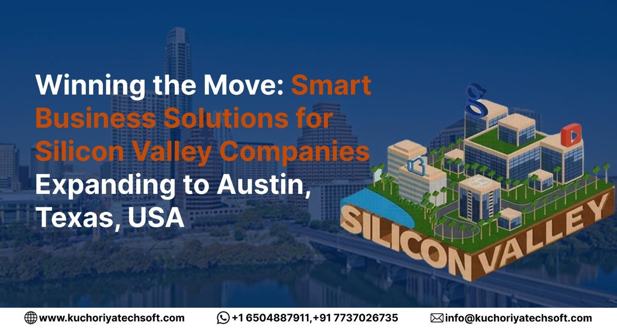 KuchoriyaSoft's tweet photo. Winning the Move: Silicon Valley to Austin Tech Expansion

Tech companies relocating to Texas are scaling faster with AI, SaaS &amp; cloud innovation.

📘 Whitepaper: https://t.co/SyRTnruY0v

🌐 https://t.co/9eQmsfhyct

#SiliconValleyToAustin #AustinTech #TechRelocation #AI #SaaS https://t.co/NdVj7hdZrs