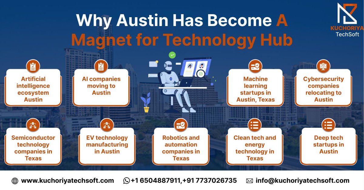 KuchoriyaSoft's tweet photo. Winning the Move: Silicon Valley to Austin Tech Expansion

Tech companies relocating to Texas are scaling faster with AI, SaaS &amp; cloud innovation.

📘 Whitepaper: https://t.co/SyRTnruY0v

🌐 https://t.co/9eQmsfhyct

#SiliconValleyToAustin #AustinTech #TechRelocation #AI #SaaS https://t.co/NdVj7hdZrs