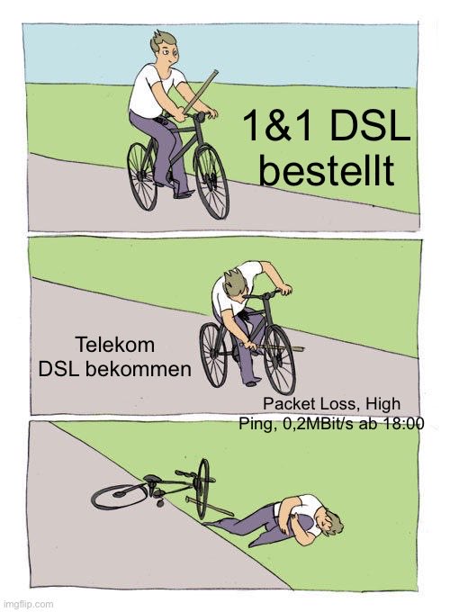 Moin <a href="/1und1service/">1&1 Service</a> - gibt es ne Möglichkeit herauszufinden, wann ihr bestimmte BNGs der Telekom an euer Versatel-Backbone anbindet? Mein DSL-Anschluss ist jeden Abend quasi unbrauchbar. 

Wenn ich 1&amp;1 bestelle, möchte ich eben keine Telekom IP erhalten 🫣