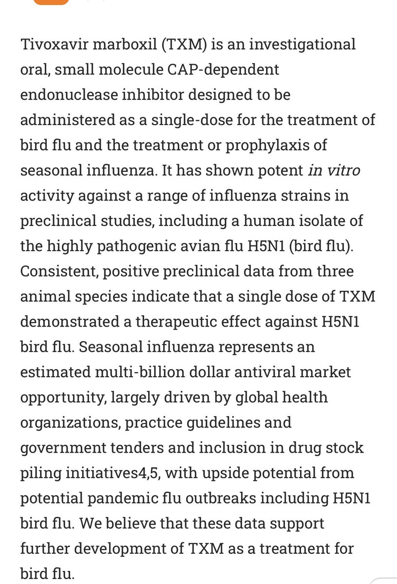 $traw covid treatment phase 2 and their txm is a one time dose treatment for bird flu or prophylactic for flu  …  youtube.com/shorts/RZiURDL…