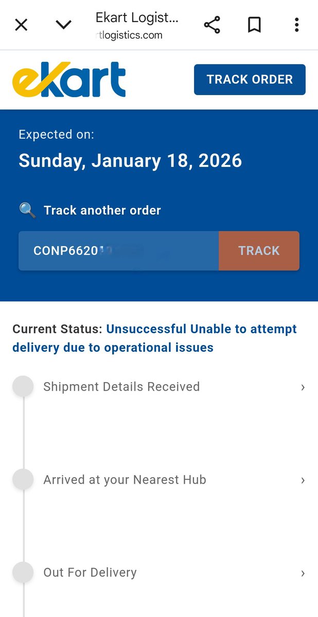 PakhtoonHashim's tweet photo. @Flipkart @flipkartsupport @ekartlogistics My order was due on 18 Jan still no delivery,no updates, and customer support is unreachable.Extremely disappointed.This is not the service expected from a reputed brand.#PoorService 
@Converse Choose better delivery partner in future. https://t.co/O1Tl7Ipioj