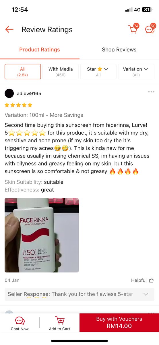 finally i found the sunscreen yang boleh cerahkan skin weh!! 

sapu banyak mana pun takde whitecast , sesuai for all skin types and only costs you RM 20++ je beb?!!! mana nak dapat harga camni dgn high end quality nyaaaaa 😭☝🏼