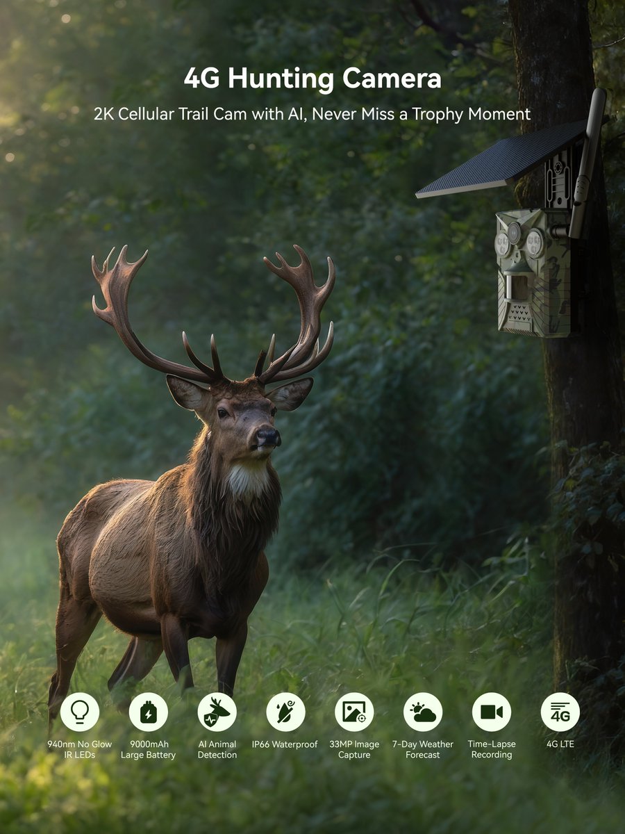 MeariHQ's tweet image. 🚀 Never Miss a Trophy Moment! 🚀
Our MEARI 4G Hunting Camera is your 24/7 eyes in the wild.
✅ 4G Connection
✅ Real-Time Preview and Playback
✅ Night Vision Up to 20M
✅ IP66 Waterproof
✅ FastTrigger
✅ Animal Detection
#HuntingCamera #TrailCamera #4GCamera #MEARI