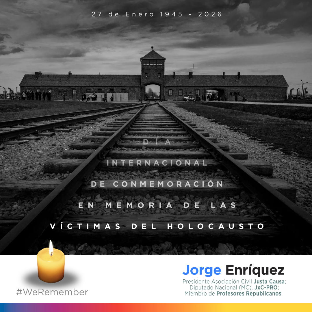 En el Día Internacional de Conmemoración en Memoria de las Víctimas de la Shoá, reafirmamos nuestro compromiso inquebrantable contra el antisemitismo y toda forma de intolerancia. 🕯️🇮🇱🇦🇷

Encendamos una luz por las 6 millones de almas arrebatadas por la barbarie.