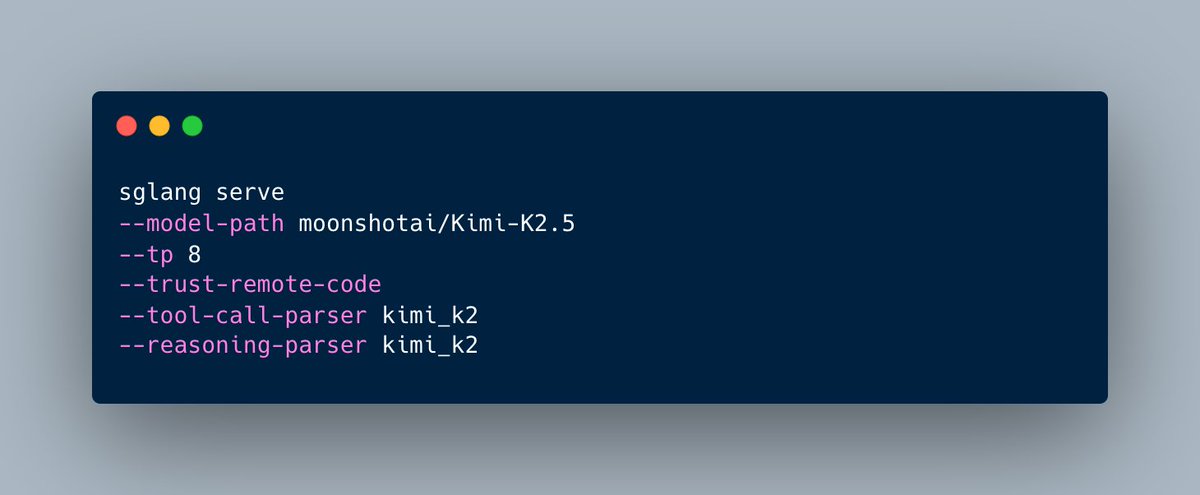 Serving command snippet
