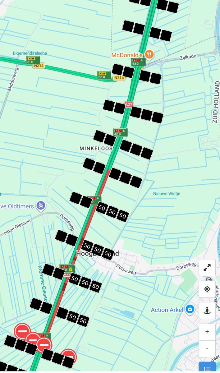 Incident op de A27 bij Meerkerk met verloren vrachtwagen trailer