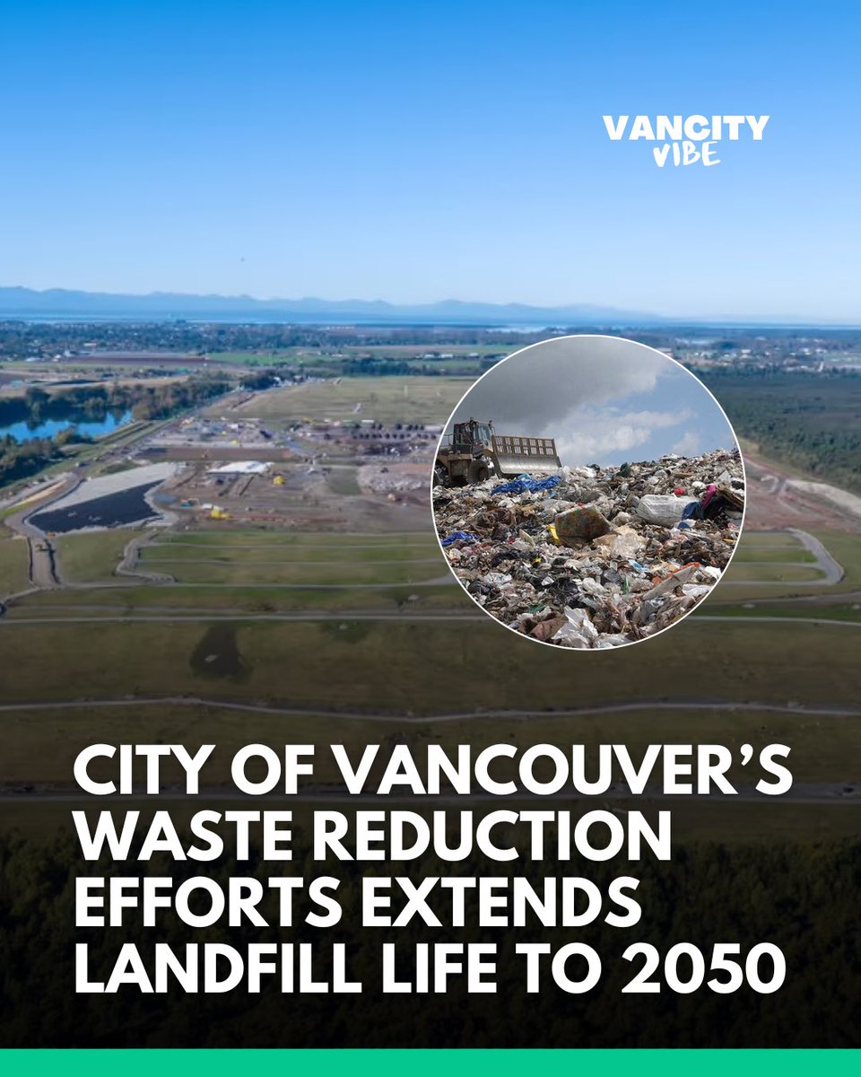 VancityV's tweet photo. “This important asset will provide cost-effective and environmentally responsible disposal,” says Vancouver Mayor Ken Sim, as the Vancouver Landfill will stay open until about 2050, later than the previously expected 2030 closure. https://t.co/tAfYu8FFCf