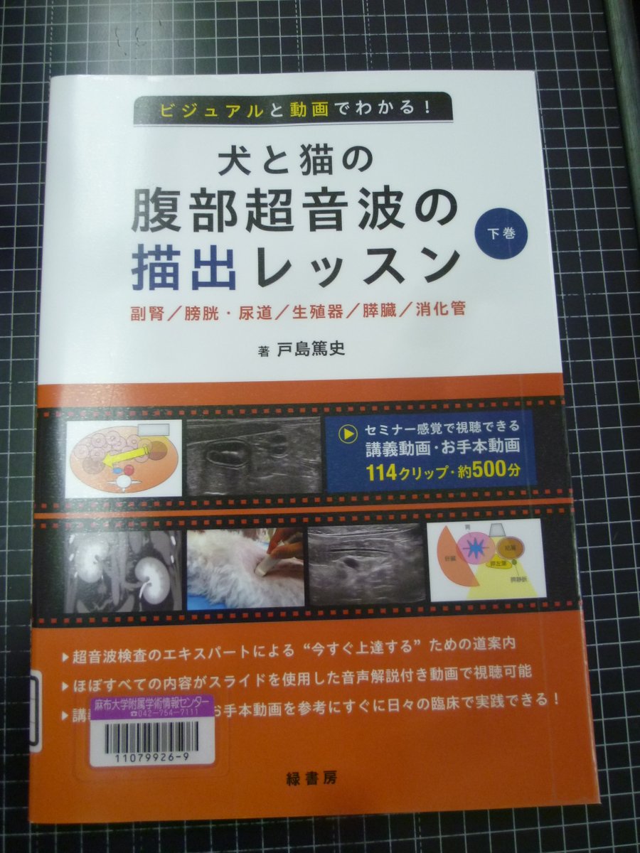 新着図書📗✨ ビジュアルと動画でわかる！ 犬と猫の腹部超音波の描出