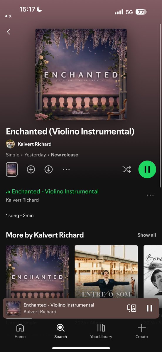 ArielqueenMimie's tweet image. แล้วๆๆๆ เพลง Enchanted เวอร์ไวโอลินของคุณ Kalvert Richard เพิ่งถูกปล่อยในสปตฟมะวาน แล้วปกเพลงคือ ใครเห็นก็รู้ปะว่าเป็นเบเนดิกท์กะโซฟี ㅜㅡㅜ คำอธิษฐานเป็นจริงแน่ ๆ ชั้นได้ฮ้อปแน่ (เพราะมากด้วยทุกคนลองฟัง!!)