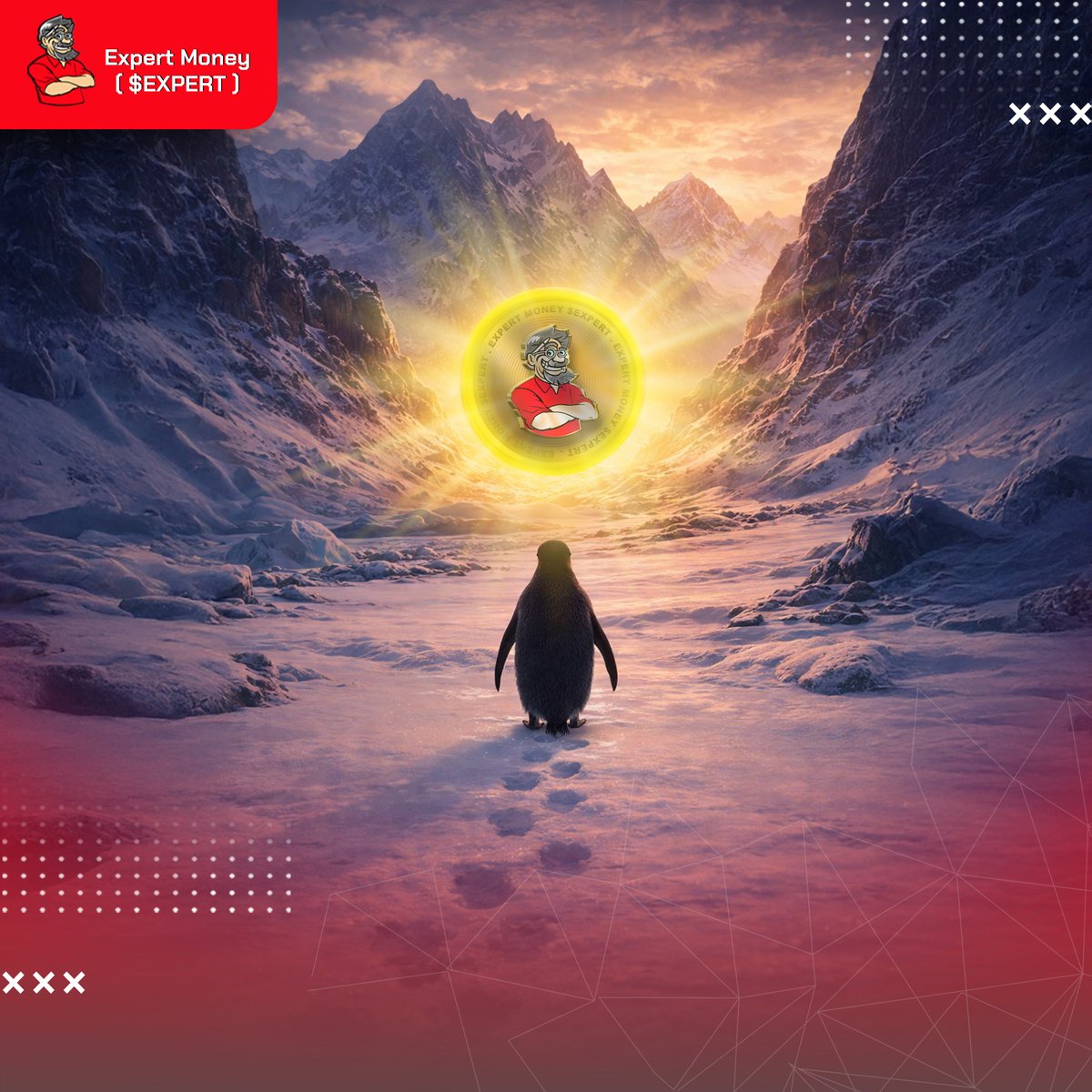 Everyone said “turn back.”

The $penguin didn’t listen.

He walked through the mountains… straight to #EXPERT 💛