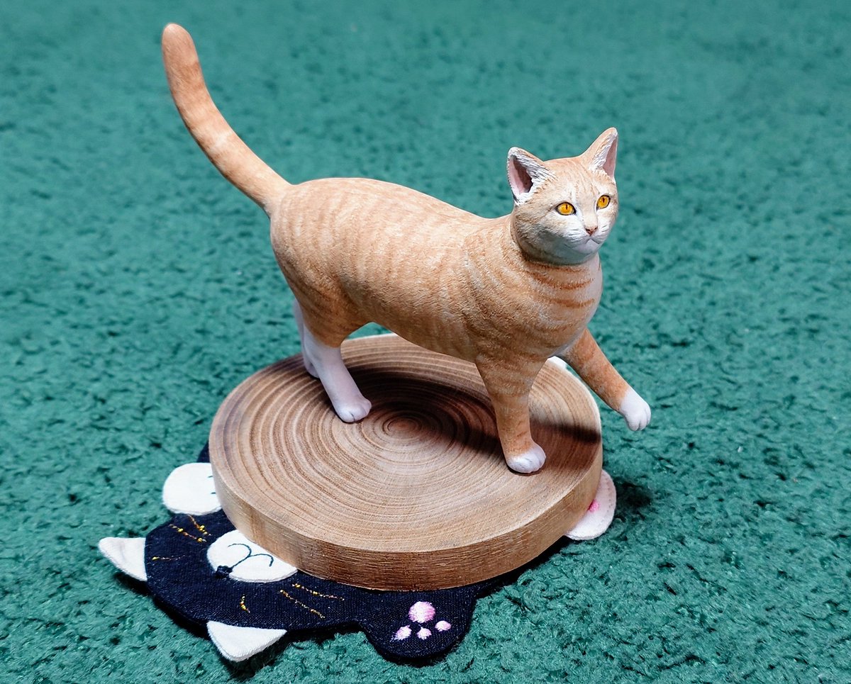 細山田匡宏個展「君に捧ぐ」 最終日、購入させて頂いた 「まんまねこ