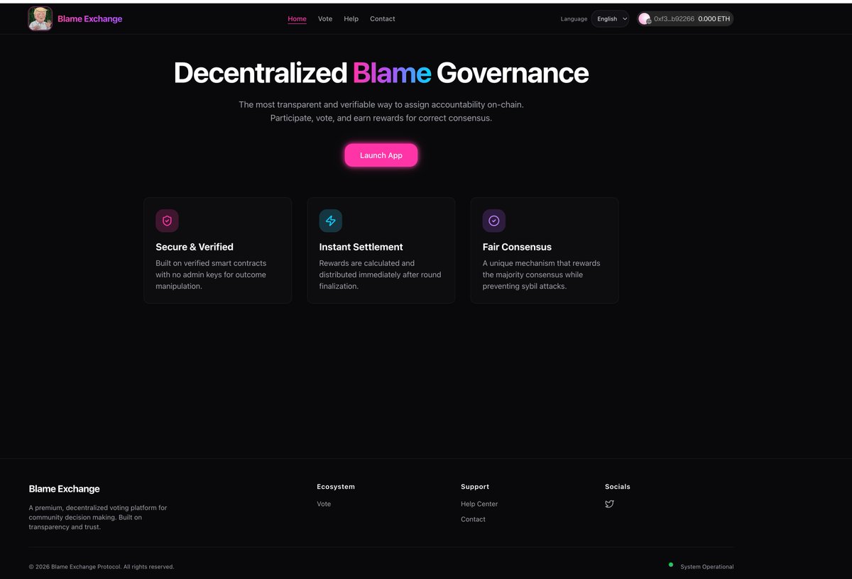 Blame Exchange tweet media