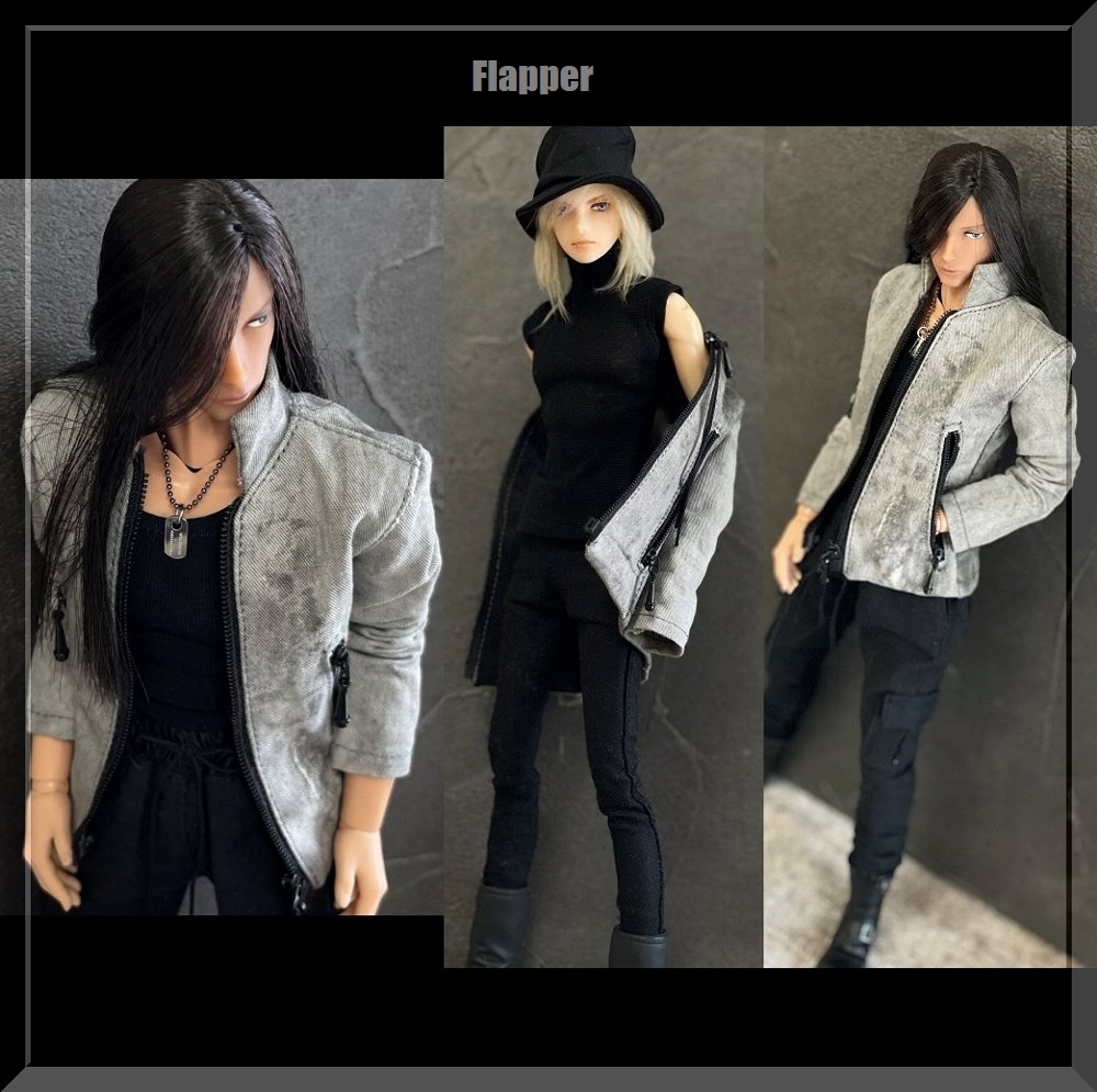 Flapper0919's tweet image. 今月の新作  ・むら染めブルゾン ・袖無しハイネックインナー(重ね着に便利かと) 各サイズとなります  前回追加が出来なかったウールジャケットも 再販させて頂きます  又リクエストを頂いていたデニムPコートも再販します  詳細は明日アップ致します  受付けは1/29(木)22時～1/31(土)22時になります