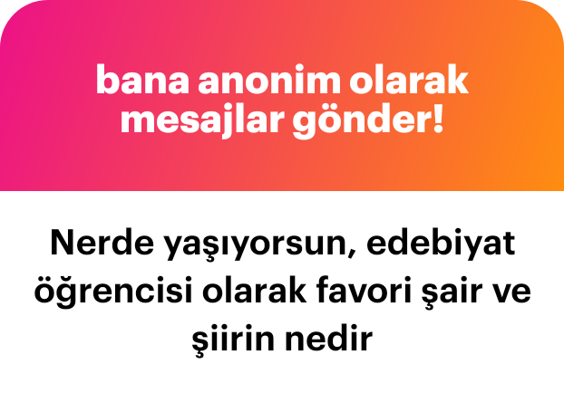 Türkiye, Mehmet Akif Ersoy çok seviyorum ama favori şiirim Orhan Veli anlatamıyorum