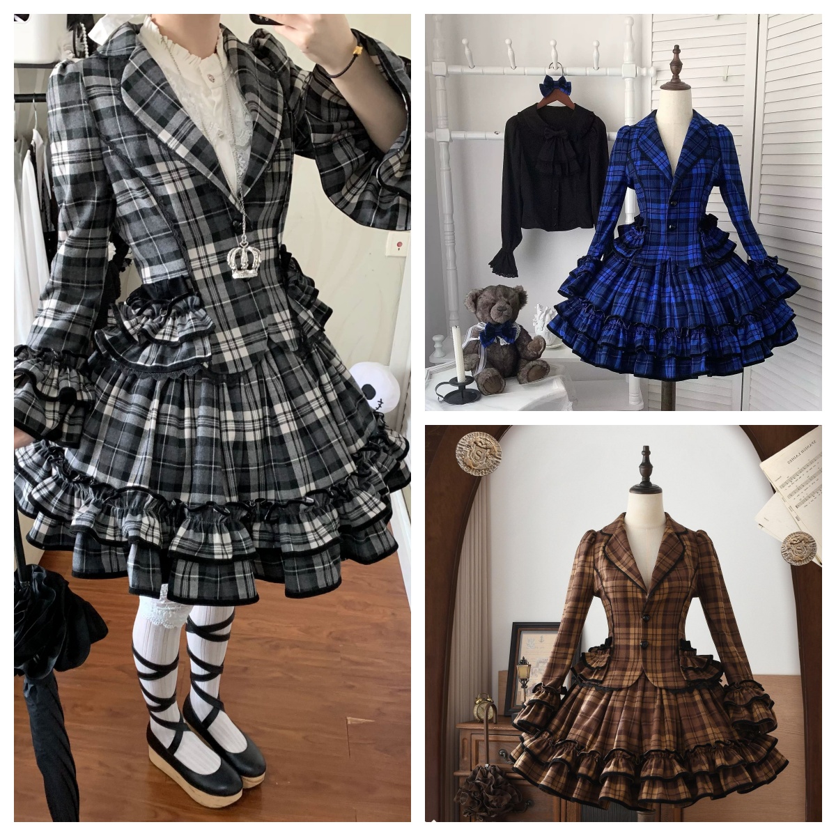 42lolita_'s tweet photo. New🔥Chris's Notes - Old School Lolita Plaid Coat Set

📅Pre-order ends Feb 27, 2026

✨This Old School Lolita Set features vintage plaid and flared sleeves for a cute yet elegant look.

Purchase link: https://t.co/gPWYjP5XLO

#OldSchoolLolita #PlaidCoat #lolitaset #LolitaOutfit https://t.co/6K0Npc6aAq
