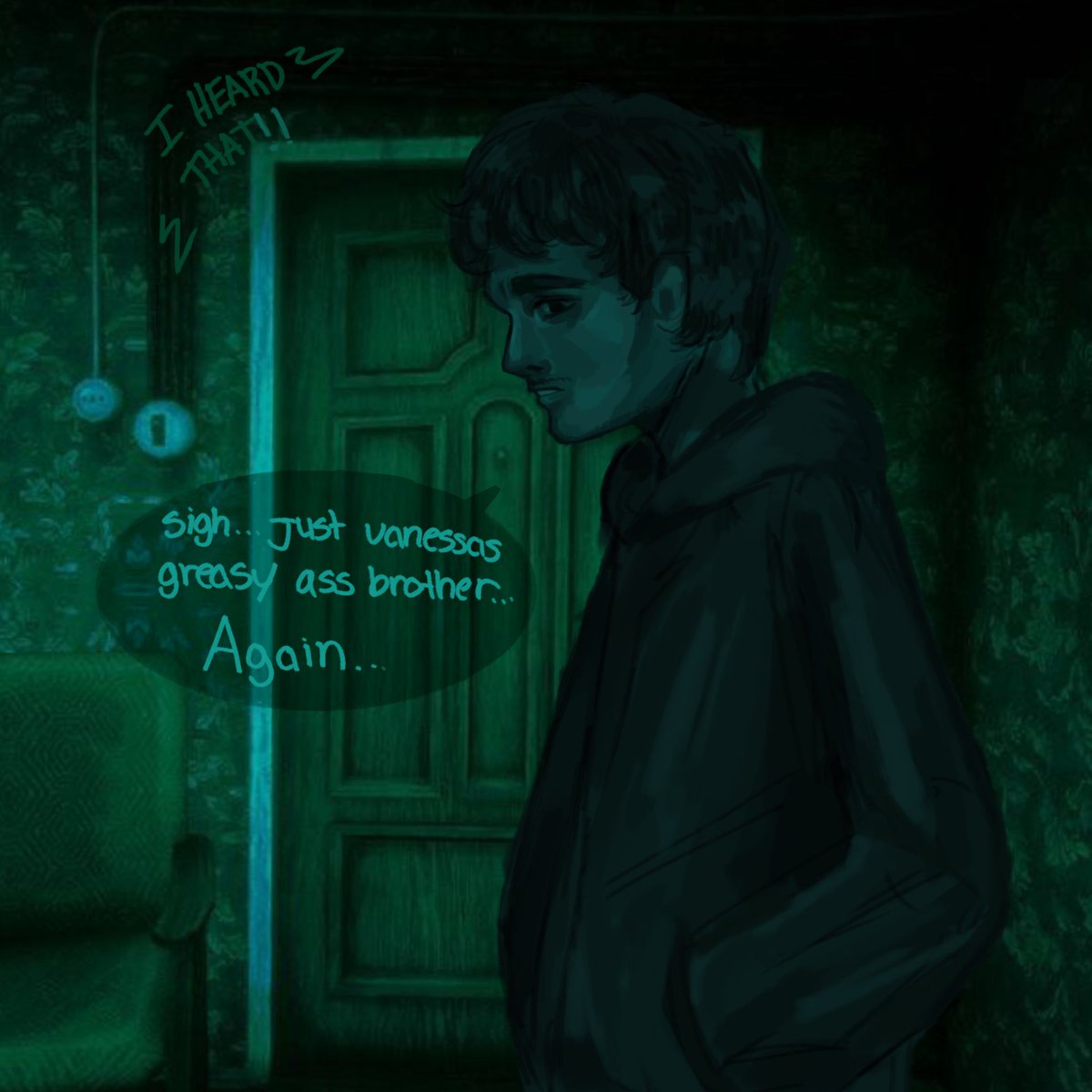 fr3akyd3ak's tweet photo. Fnaf x no I’m not a human silly little drawing thing :)) 
(Don’t mind the decrease in quality it’s super late and I’m tired 🥹) 
#michaelafton #fnaf #mikeschmidt #noimnotahuman #digitalart #fnaf2movie https://t.co/AsuQZvg7nn