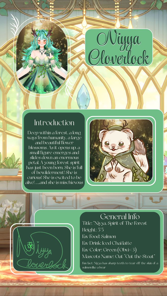 You walked into a magical forest of wonder and adventure running into our star <a href="/NiyyaCloverlock/">Niyya Cloverlock 🍀💚</a>! Enjoy more of her over at twitch.tv/niyyacloverlock who knows what you might hear!