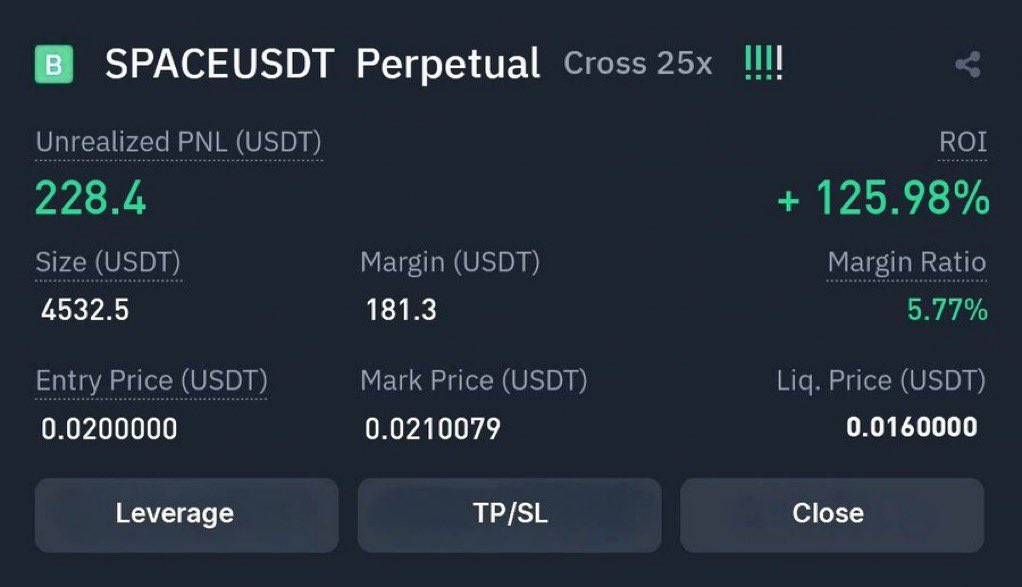 $SPACE
TP1: 0.021 ✅
EVERYONE HERE WIN, JOIN VIP TO DOUBLE YOUR PROFIT

#bitcoin  #crypto #altcoin #trading #signal #memecoin #forex #xau #investing #gold #stock #fx #btc #eth
Join for more signals⬇️
t.me/+bwkQpszwcfJkO….