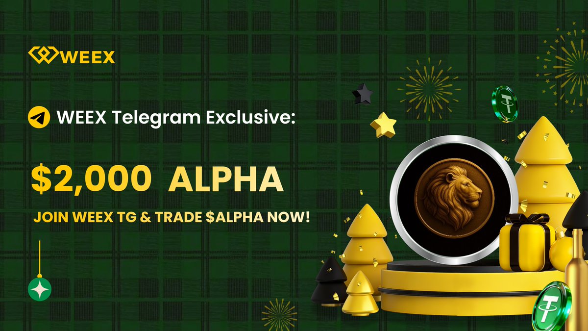 🚀 The $ALPHA  <a href="/TheAlphaPride/">The Alpha Pride</a> Trading Rush Is On! 🎄

 Join WEEX TG &amp; Win from a 2,000 USDT Prize Pool 🎁
👑 200 Winners → 10 USDT each!🎅

📌 How to Join:
 1️⃣ Join WEEX TG: bit.ly/3XxGe26 + bit.ly/4izus0L
 2️⃣ Fill the form: forms.gle/KeYeZ3A5dFbmtf…

📲 Register