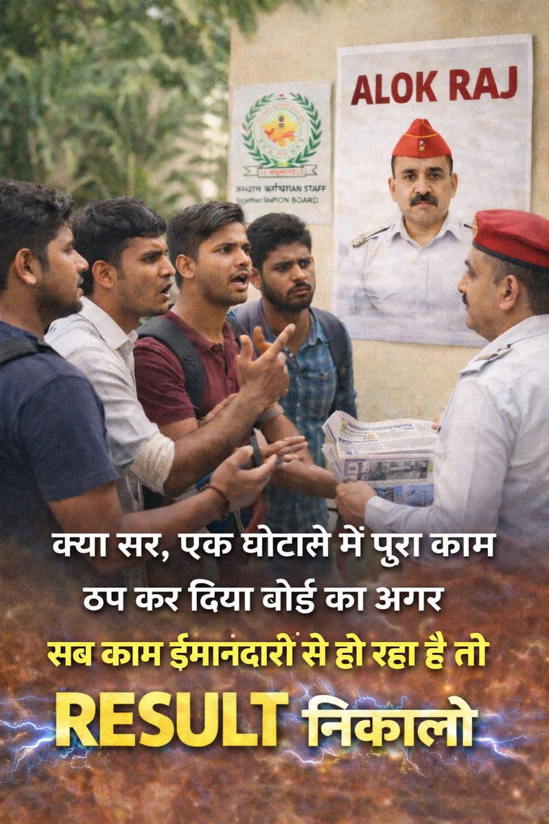 PRAFULSING60049's tweet photo. @alokrajRSSB रिजल्ट सिर्फ PDF नहीं होता…
वो किसी की नौकरी है,
किसी की शादी,
किसी का आत्मसम्मान,
और किसी के घर की रोटी।
आज गणतंत्र दिवस पर इंसाफ दो। https://t.co/nvc3yN6pRM