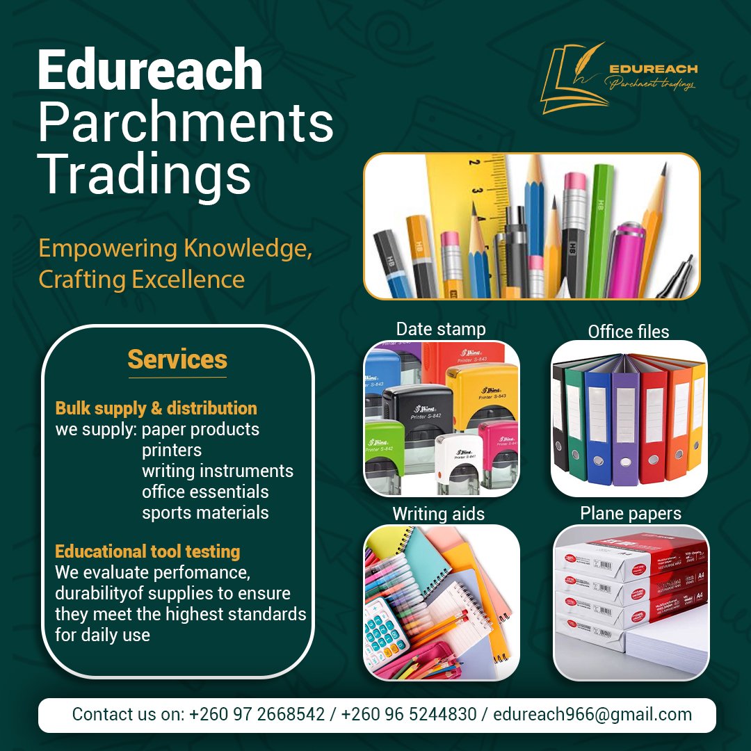 We supply stationery materials to institutions, primary and secondary schools. Kindly share and RT.
