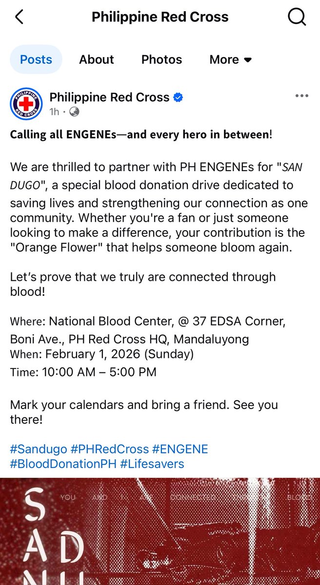 ddeonumiese's tweet image. Official communication from the Philippine Red Cross is out!

Make sure to like, share, and tag your friends to help spread the word ❤️

We will be accepting WALK-INS, so non-ENGENEs are welcome too!

PRC FB post:
facebook.com/share/p/17wSLM…

PRC IG post:
instagram.com/p/DT__y7sE3-o/……