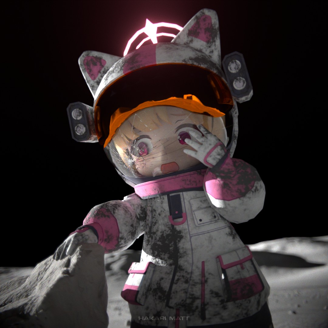 MatomiStuff's tweet image. Midori: "What's that hissing on your radio?"
Momoi: "...."