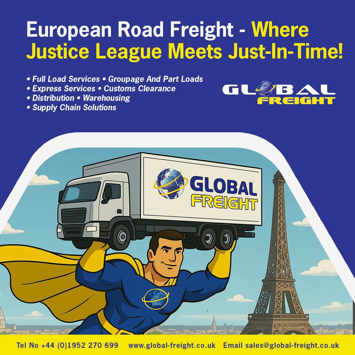 Global Freight Services - super-charged freight forwarding services since 1996.
global-freight.co.uk
#global  #freight  #logistics  #warehousing  #supplychain  #GlobalFreightServices