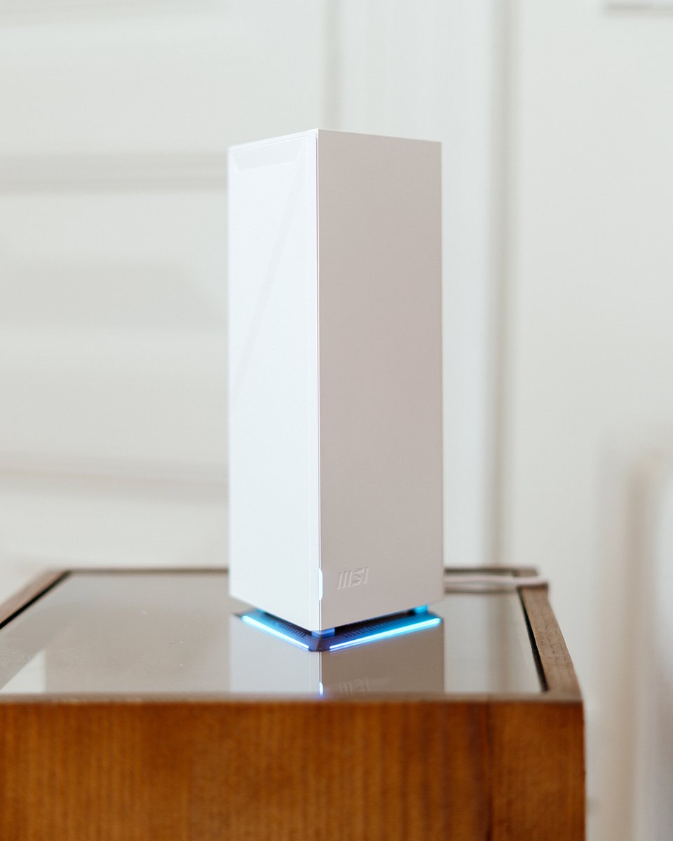 msigaming's tweet image. Who says tech can't be a work of art?✨
If you need an RGB twist to your interior design, Roamii BE Pro is your fantastic choice!
Set your mood with our new MESH system and enjoy blazing-fast WiFi 7 power!

#WiFi7 #Roamii #MESH #HomeNetwork