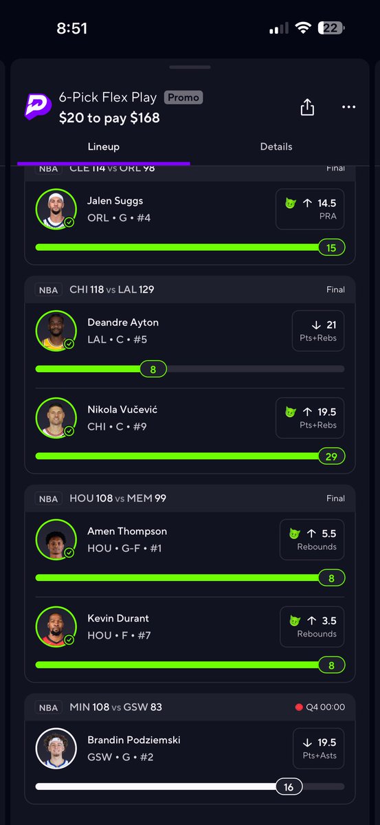 leolopez6477's tweet photo. @SkohtyDFS I DID A 6 MAN AND BANGGG! https://t.co/bVhpXlSxjJ