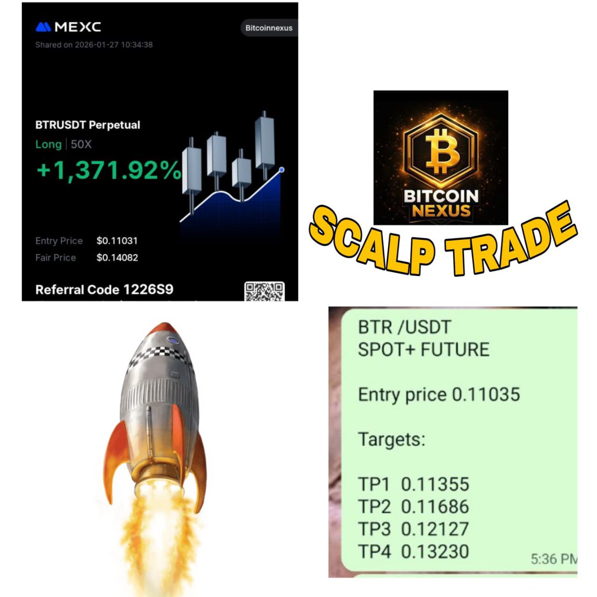 🔥 From entry to targets — smooth execution BTR/USDT Spot + Futures This is  how scalping is done ✓ #CryptoTrading #Scalping #CryptoSignals