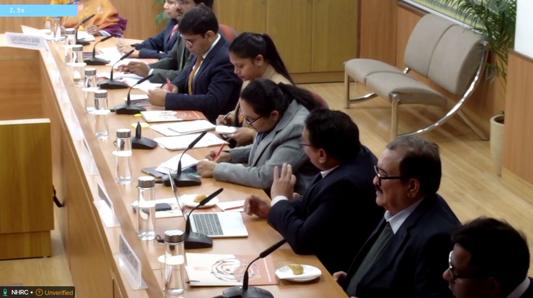 India_NHRC's tweet image. NHRC, India’s core group meeting in hybrid mode on disabilities in progress. Chairperson, Justice V. Ramasubramanian is chairing it in the presence of Member, Smt Vijaya Bharathi Sayani, Secretary General, Shri Bharat Lal, senior officers and experts. #HumanRights #Disabilities