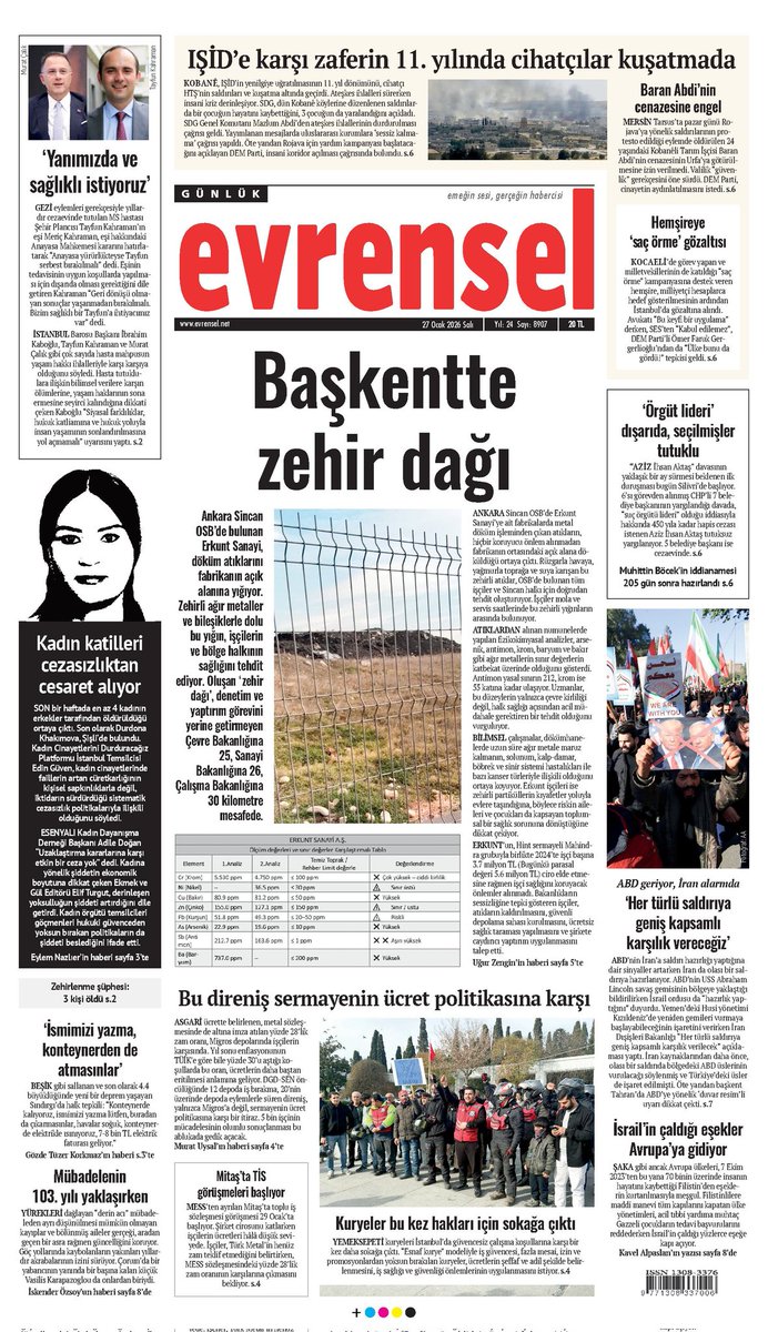 Sincan OSB’de bulunan Erkunt Sanayi, döküm atıklarını fabrikanın açık alanına yığıyor. Zehirli ağır metaller ve bileşiklerle dolu bu yığın, işçilerin ve bölge halkının sağlığını tehdit ediyor. Oluşan ‘zehir dağı’, denetim ve yaptırım görevini yerine getirmeyen Çevre Bakanlığına