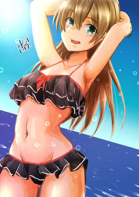 #くそ寒いので水着絵を貼る
熊野! 