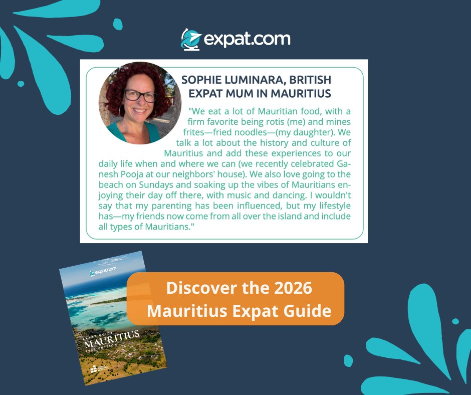 expat_blog's tweet image. 🇲🇺 Living in Mauritius : what expats say
Discover Sophie Luminara's insights on adapting to expat life in Mauritius with kids 👧👦
📥 Download the 2026 Mauritius Expat Guide for free 👉 expat.click/guideMUR26-en-…

#Mauritius #expatsinmauritius #ExpatLife #ExpatGuide #MauritiusGuide