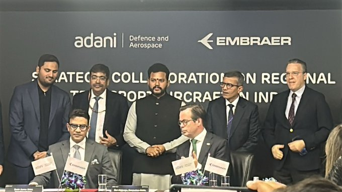 It is happing guys 🔥🔥🔥

India to Build its own Passenger Planes ✈️🇮🇳

🔹 <a href="/AdaniDefence/">Adani Defence and Aerospace</a>  and Brazil’s <a href="/embraer/">Embraer</a>  have signed a strategic deal to produce regional aircraft in India.

🔹 This will be the first-ever Final Assembly Line (FAL) for commercial jets in the country.

🔹