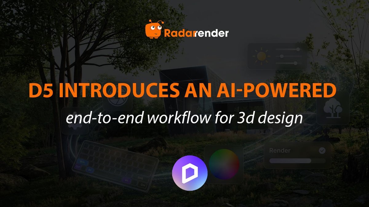 radarrender's tweet photo. 🚀 D5 Introduces an AI-Powered End-to-End Workflow for 3D Design.
👉 Check the article here: https://t.co/5E4wPD7UqC
#D5Render #3DDesign #AIinDesign #Architecture #Visualization #DesignWorkflow #Radarrender https://t.co/gzyGYRqQ6o
