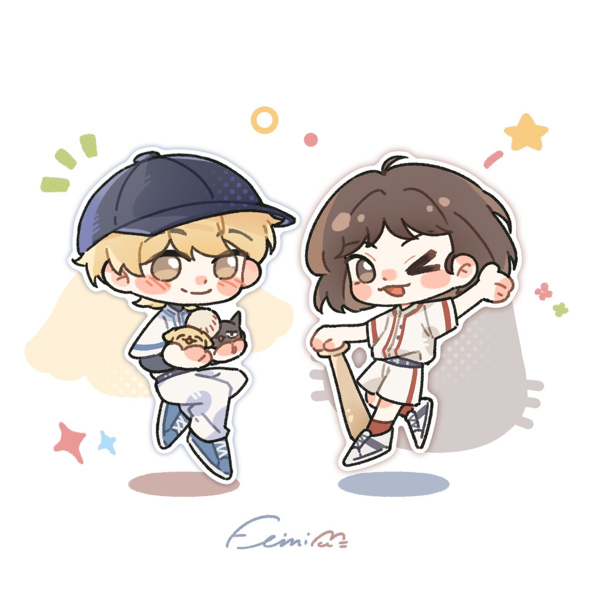 Feimi678's tweet photo. ⚾️🐱🐶
 #スキップとローファー https://t.co/QI2RkjIzLy