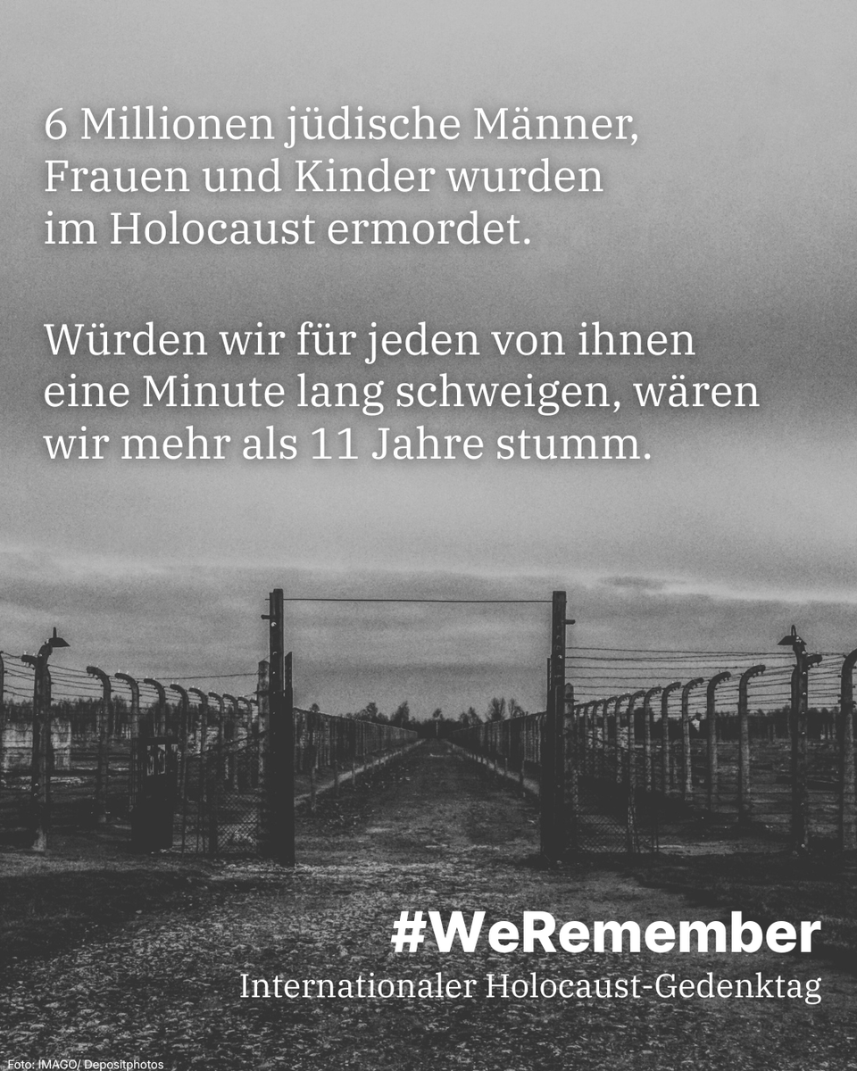 Auschwitz darf niemals vergessen werden! Wir erinnern am heutigen Holocaust-Gedenktag an die Befreiung von Auschwitz-Birkenau vor 81 Jahren und an das unfassbare Menschheitsverbrechen der Schoah. Der industriell organisierte Massenmord an sechs Millionen Jüdinnen und Juden durch