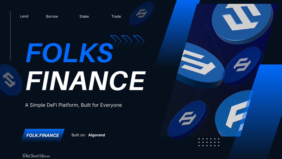 By way of definition @FolksFinance is a DeFi platform that helps people lend,  borrow, stake, and trade crypto across multiple blockchains from one place.  It started as a lending protocol on Algorand