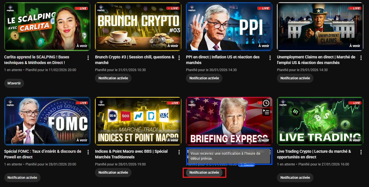 captaincrypto21's tweet image. 🎁 CONCOURS BTC vs Gold – 100💰

Une semaine ultra chargée commence, ne rate pas ta session en activant la 🔔 

youtube.com/@CaptainTradin…

Je fais gagner 100$ de BTC 🟠 OU de $XAUT à 1 personne au hasard !

👉 Selon toi, c'est le BTC ou le Gold qui performera le + avant la fin de…