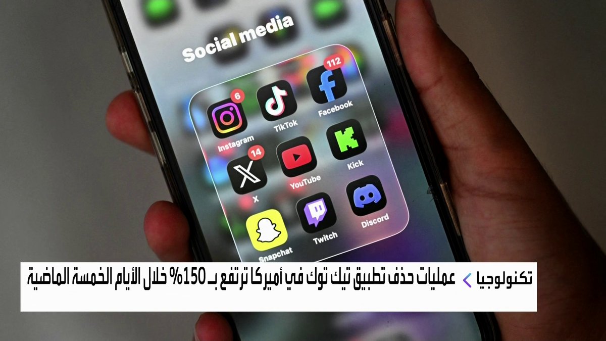 عمليات حذف تطبيق تيك توك في أميركا ترتفع بـ 150% خلال الأيام الخمسة الماضية افتتاح الأسواق _Business 