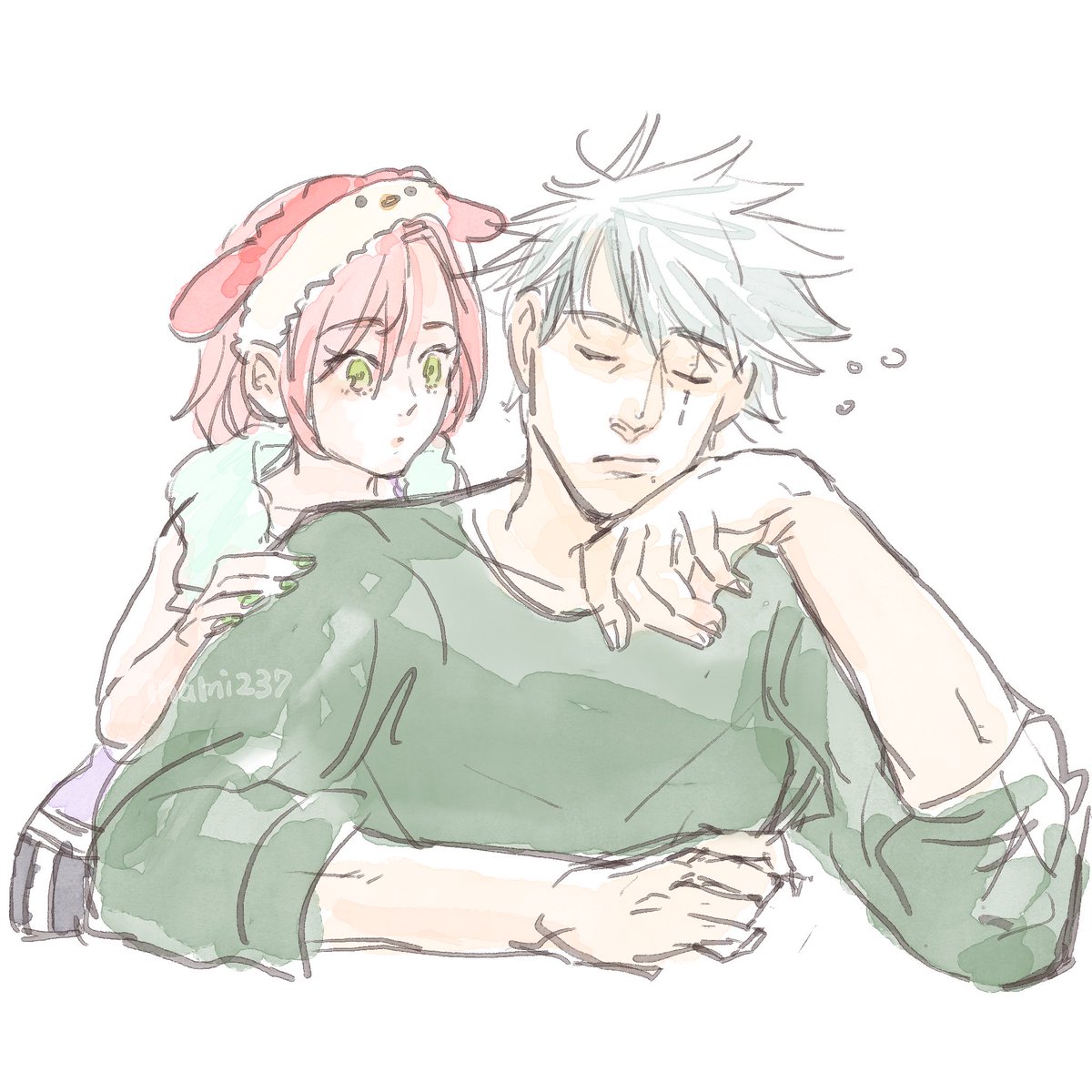 あら寝てる。。　#カカサク #kakasaku