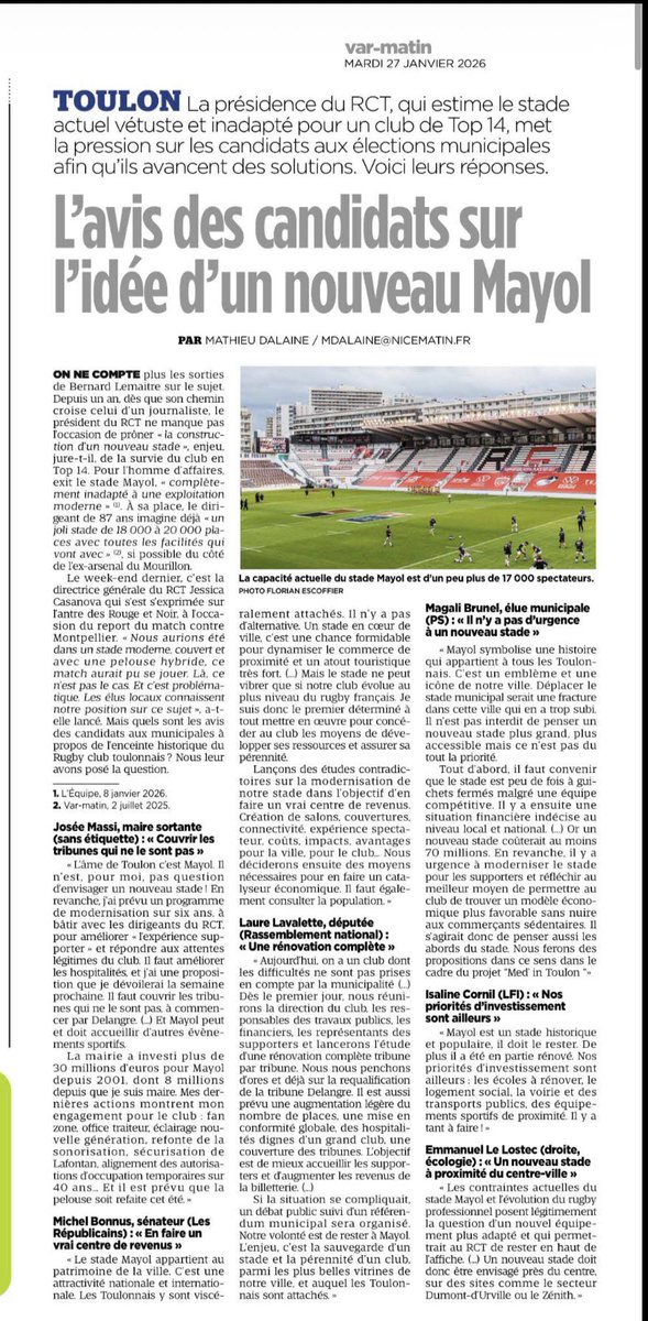 lebrindemuguet's tweet photo. Merci à @Var_Matin qui va éviter à une personne qui aime les spectateurs d’assister à tous les meetings au premier rang… #jenesuisquefiel #mayol #Municipales2026 https://t.co/qruWz5UzmW