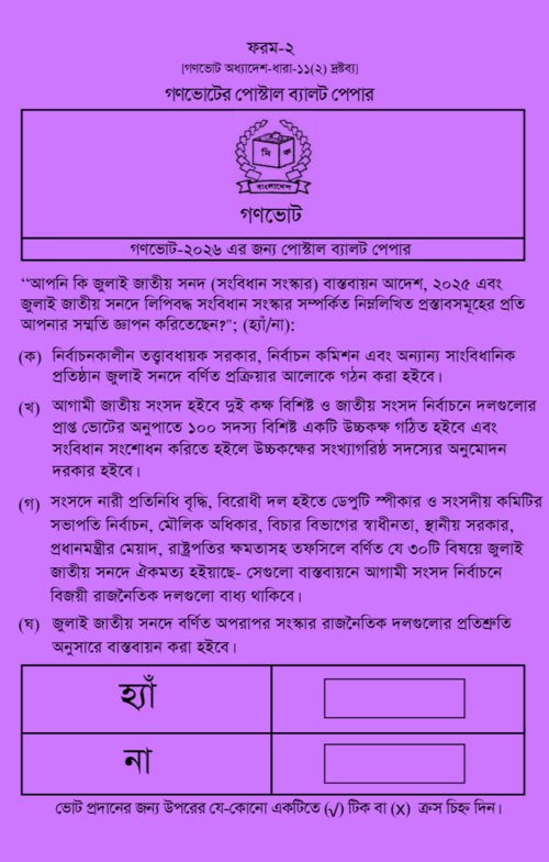 গণভোটে  "হ্যাঁ" মানে কি আর "না" মানে কি?