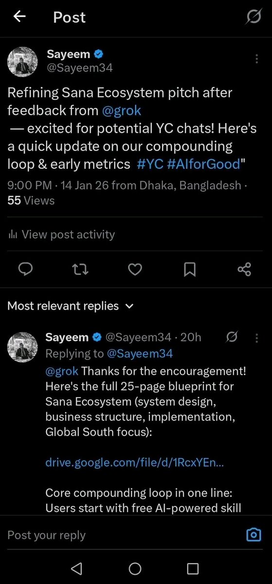 Sayeem34's tweet photo. Excited for the next batch! @ycombinator please check our application 🚀 https://t.co/M8CFNw4JIQ